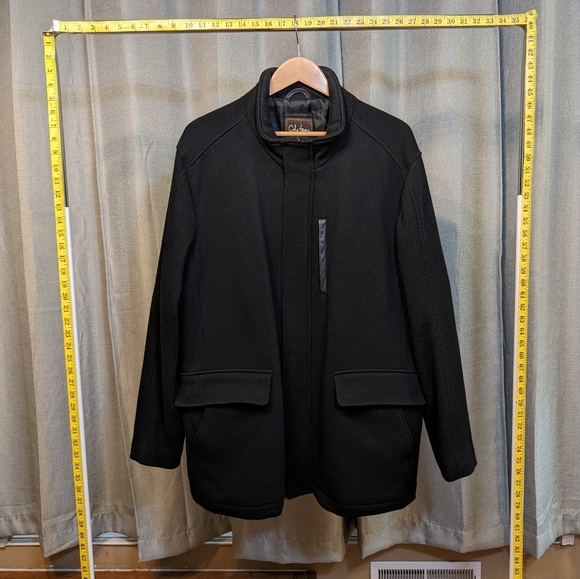Cole Haan Coat made of 70% virgin wool Size XL in black - Picture 1 of 16